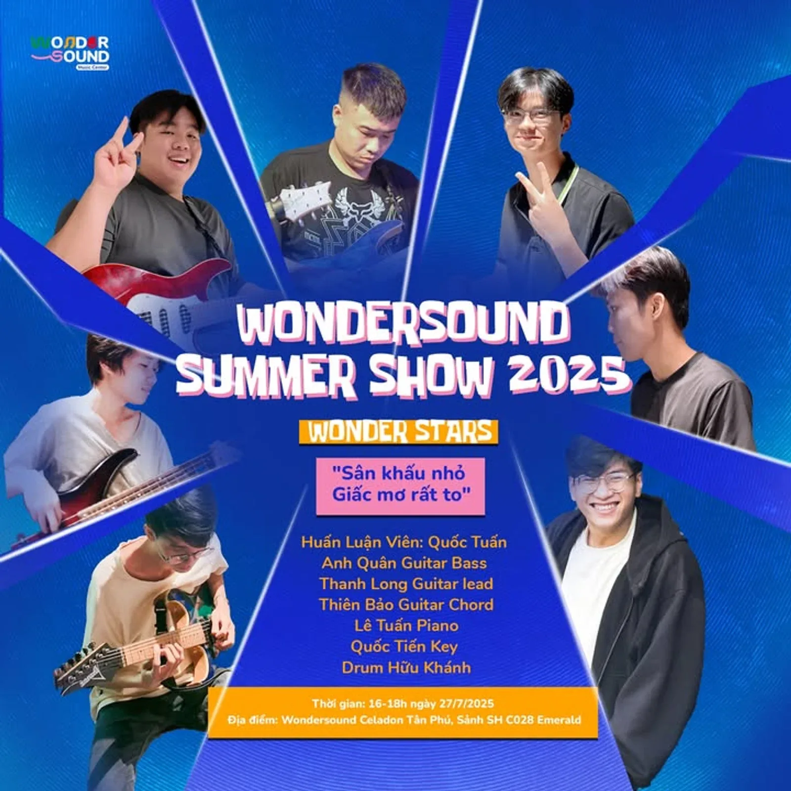 GẶP GỠ “WONDER STARS” – BAN NHẠC TRẺ ĐẦY ĐAM MÊ sẽ xuất hiện trong Wondersound Summer Show 2025