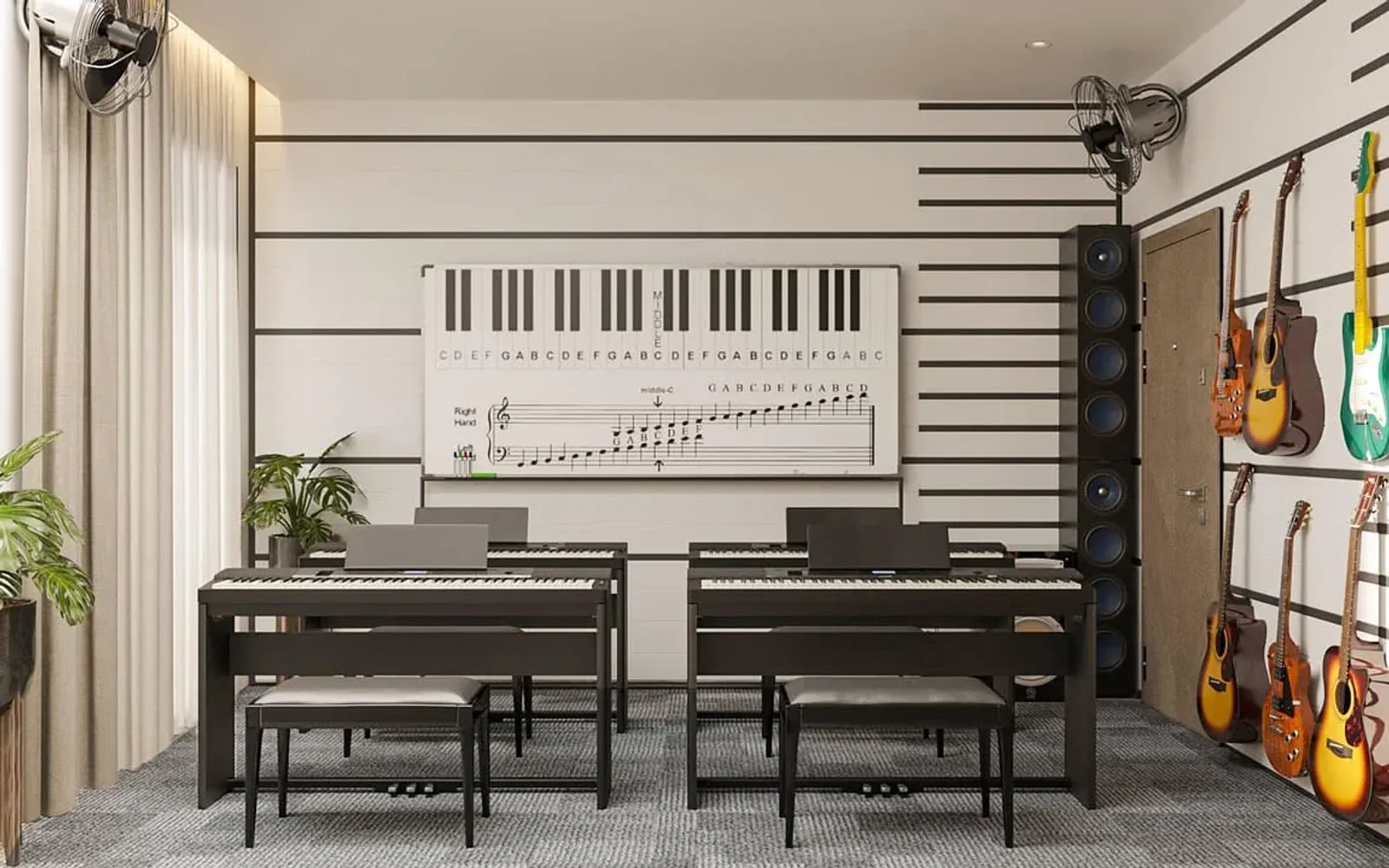 Dành cho các tín đồ Piano, phòng học piano riêng biệt cho lớp nhóm và lớp cá nhân. Chúng mình đang tất bật chuẩn bị cho ngày Grand Opening, cùng chờ đón Wondersound Music School tại Quận Tân Phú nhé! — ảnh 3