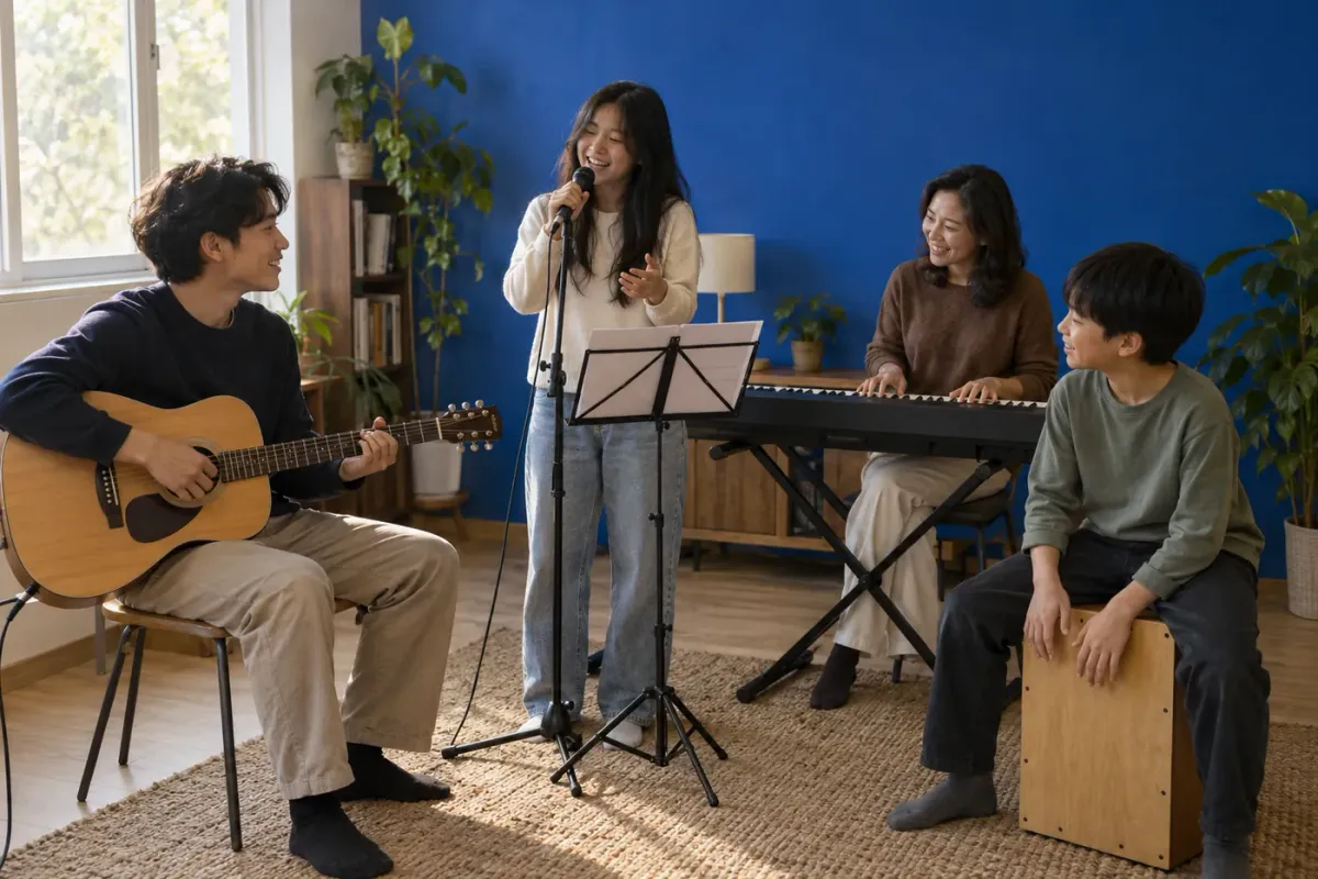 Ảnh minh họa: học sinh chơi nhạc cùng nhau